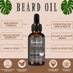 Lockmio Vanilla Beard Care Set Grooming Oil and Styling Balm Kit