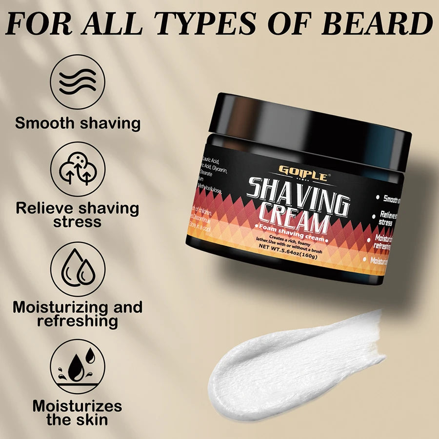 Goiple Men Beard Grooming Kit Shaving Cream and Beard Filler Pen Set