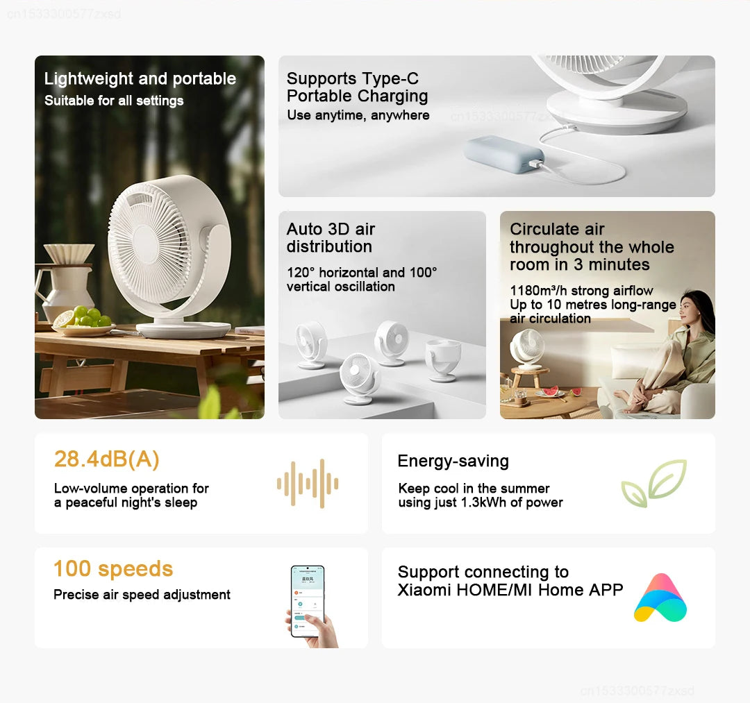 MIJIA DC Inverter Desktop Fan Smart Air Circulator App Controlled - 9