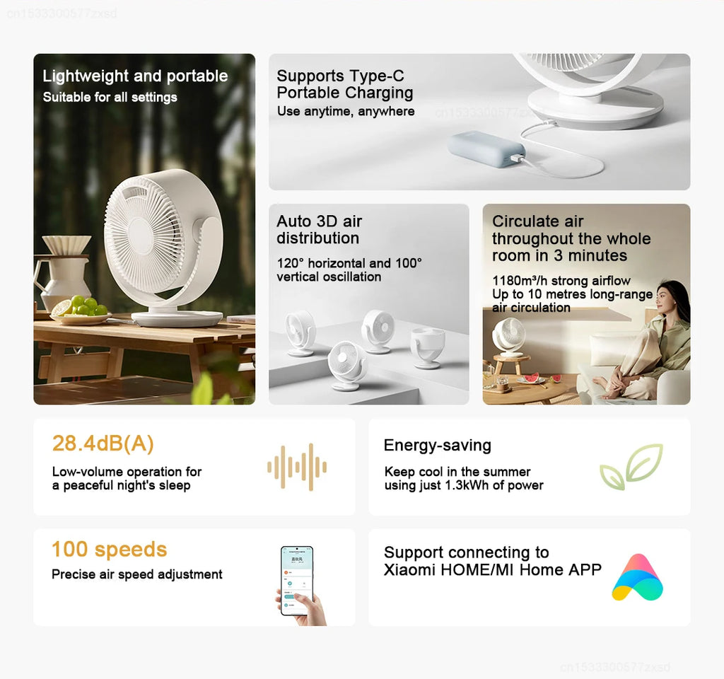 MIJIA DC Inverter Desktop Fan Smart Air Circulator App Controlled