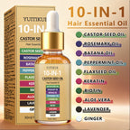 YUITIKUE 10-in-1 Castor Seed Hair Oil Rosemary Biotin Nourishing Serum