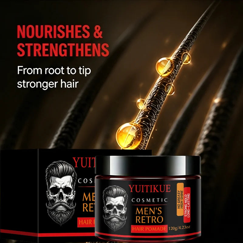 YUITIKUE Retro Men Hair Pomade Strong Hold Styling Wax - 11