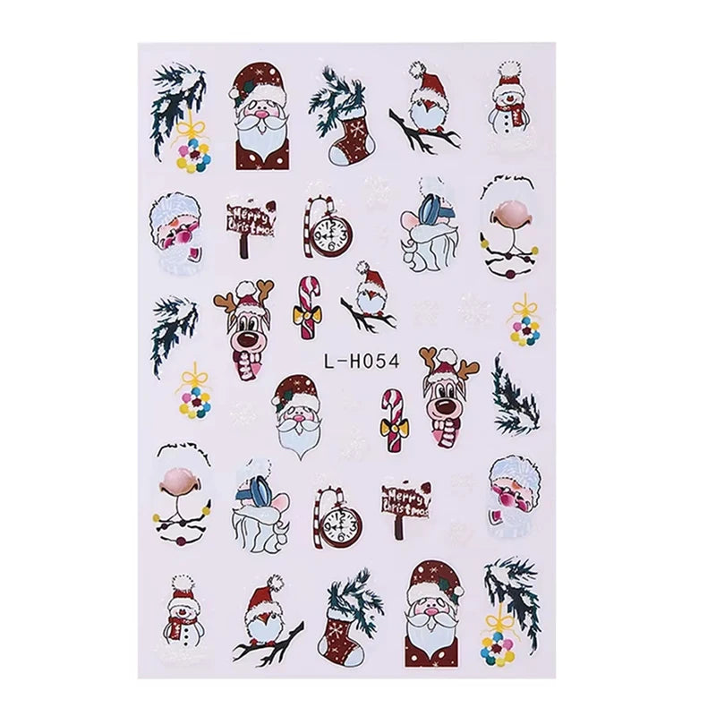 3D Christmas Cartoon Nail Art Stickers