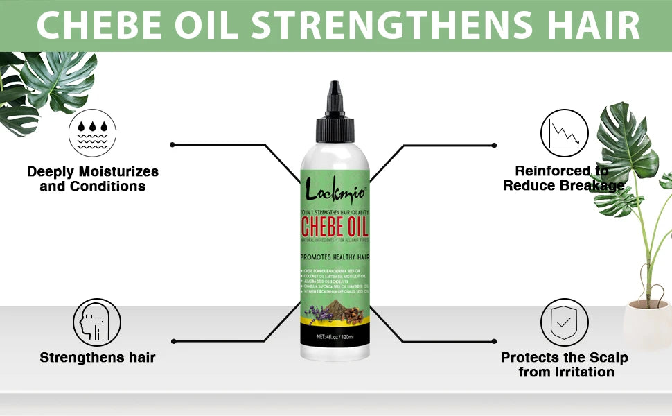 Lockmio Chebe and Batana Oil Hair Care Set for Healthy Nourished Hair