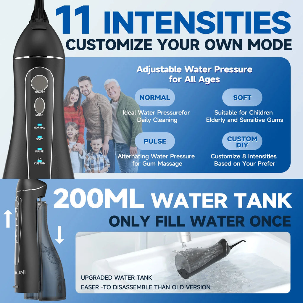 Electric Water Flosser and Toothbrush Set for Oral Care
