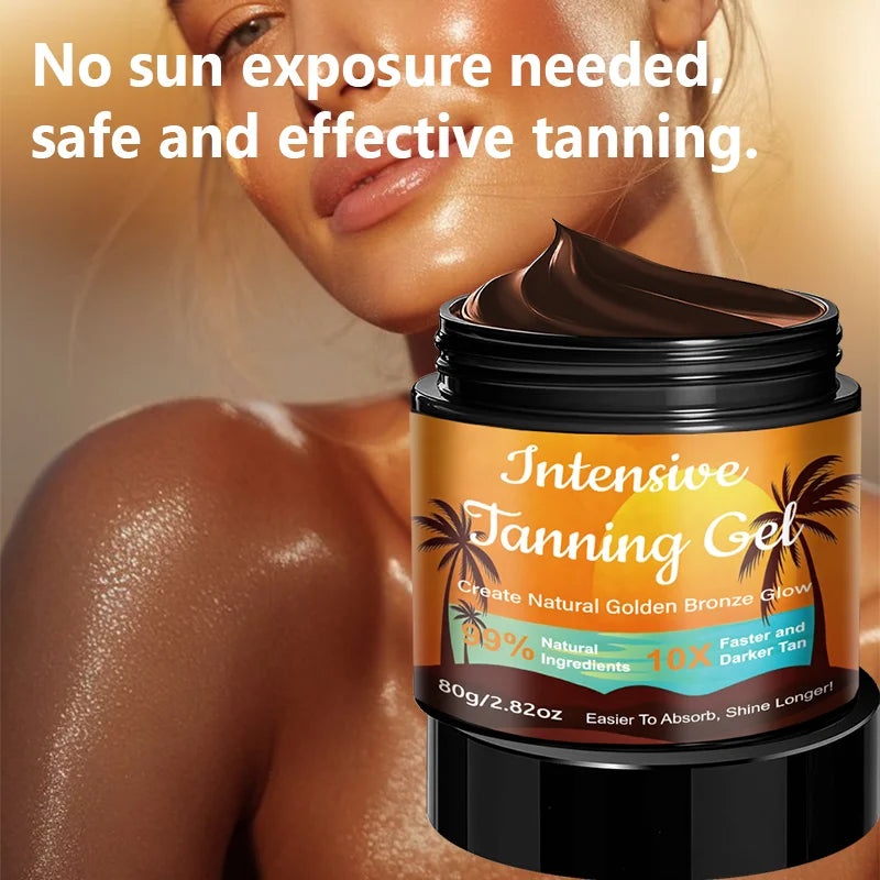 YUITIKUE Intensive Tanning Gel Natural Bronzer for Golden Bronze Glow