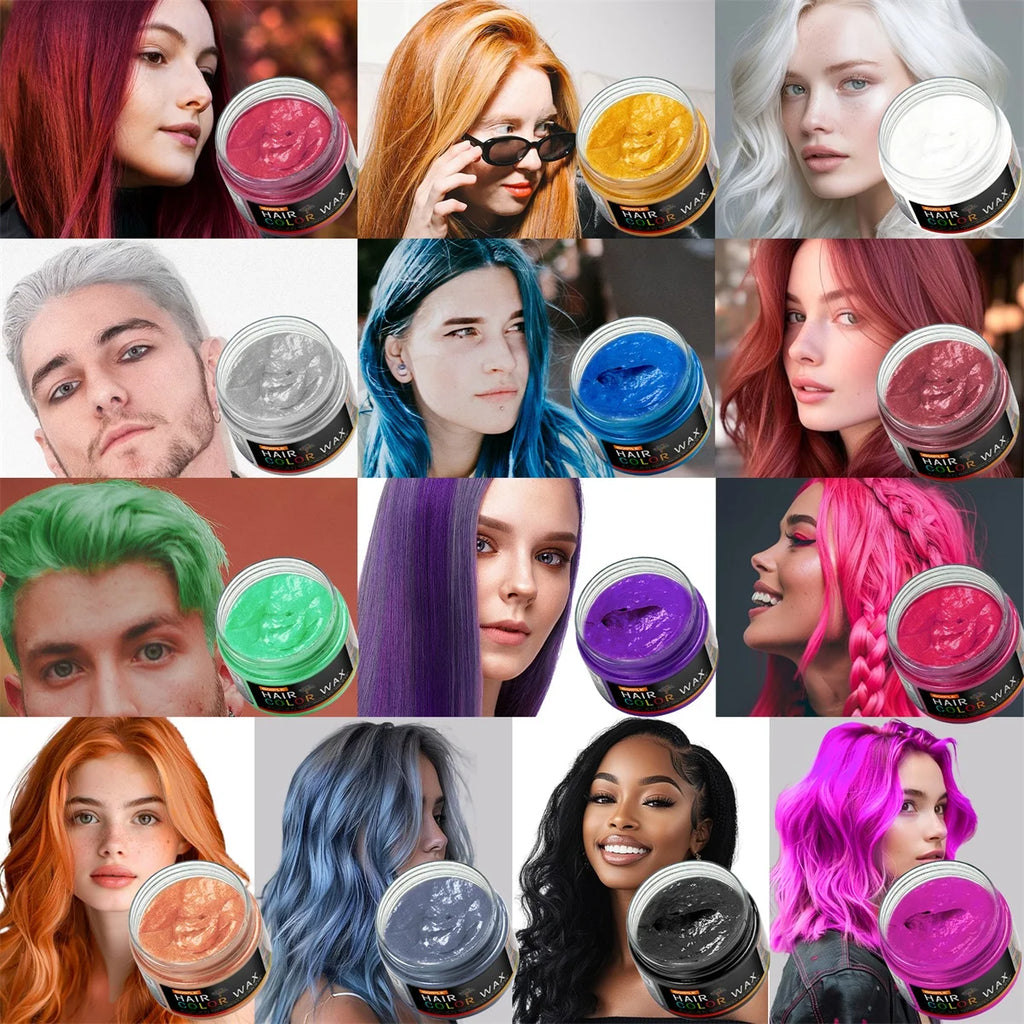 Temporary Hair Color Styling Wax for Hair and Beard 40g