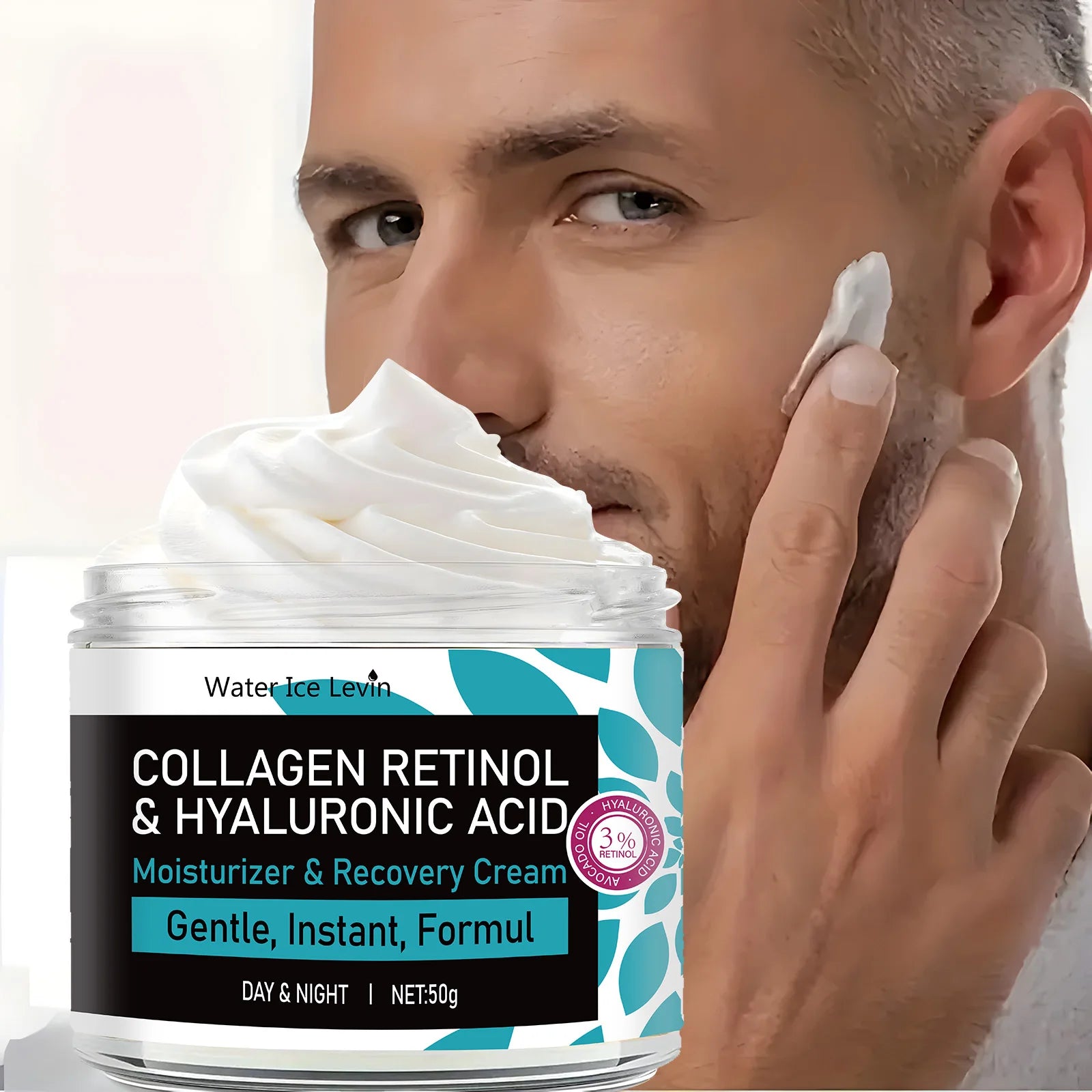 Retinol Collagen and Hyaluronic Acid Anti Aging Face Moisturizer Cream - 3
