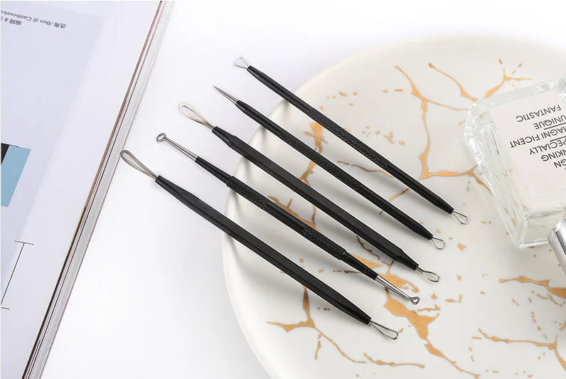 Professional Stainless Steel Blackhead and Pimple Extractor Tool Kit - 20
