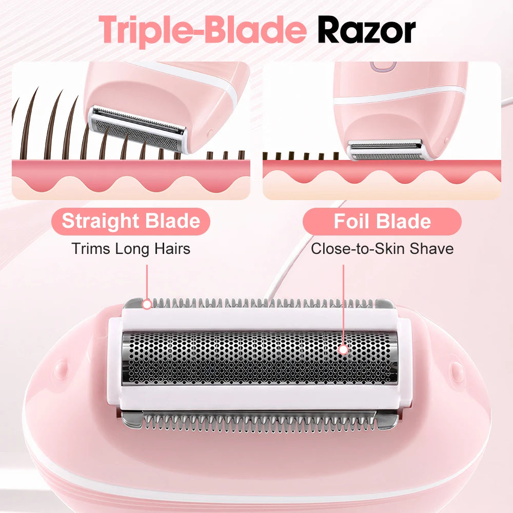 Electric Foil Shaver for Women - Cordless Body Hair Remover