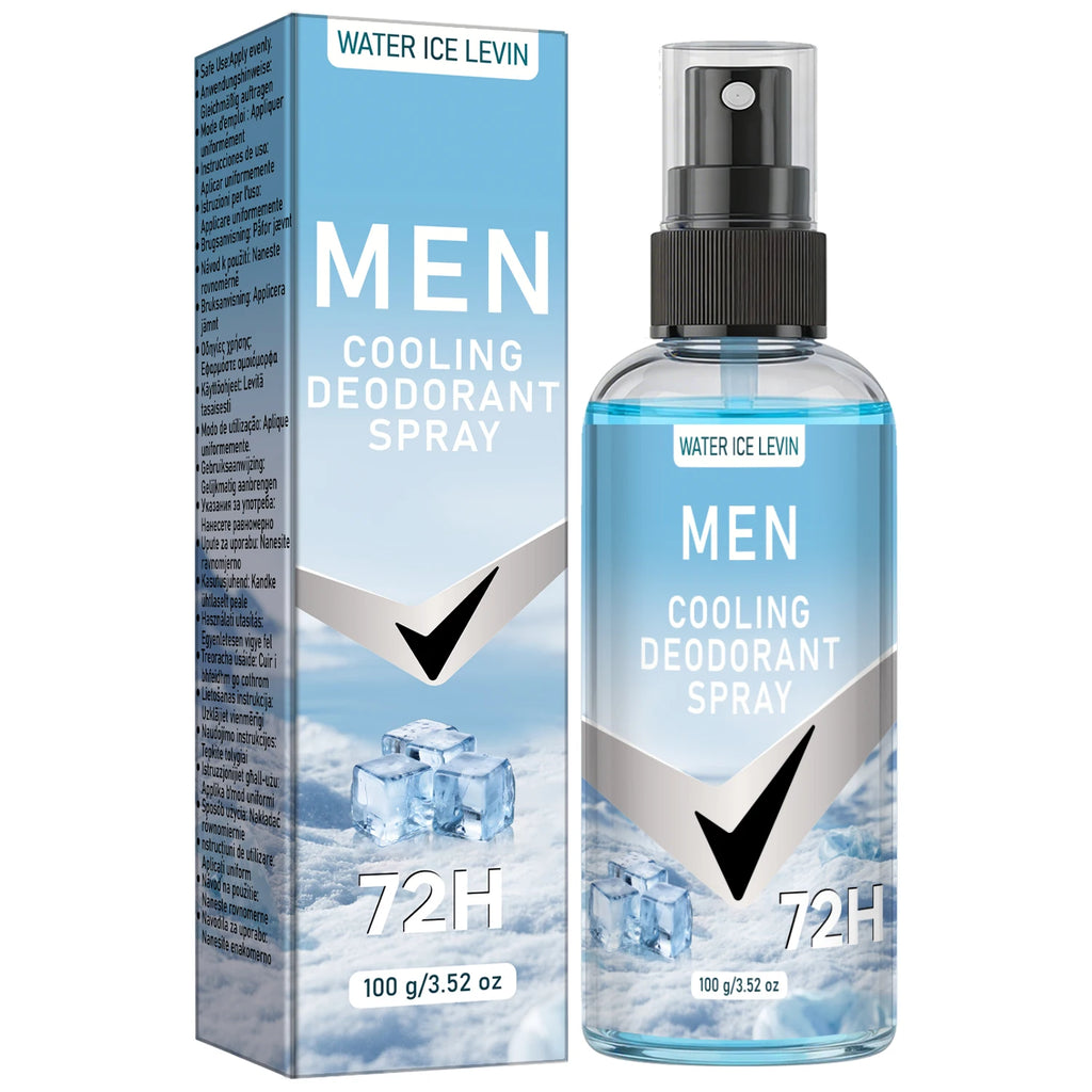 Water Ice Levin Cooling Deodorant Spray for Men Long Lasting Freshness