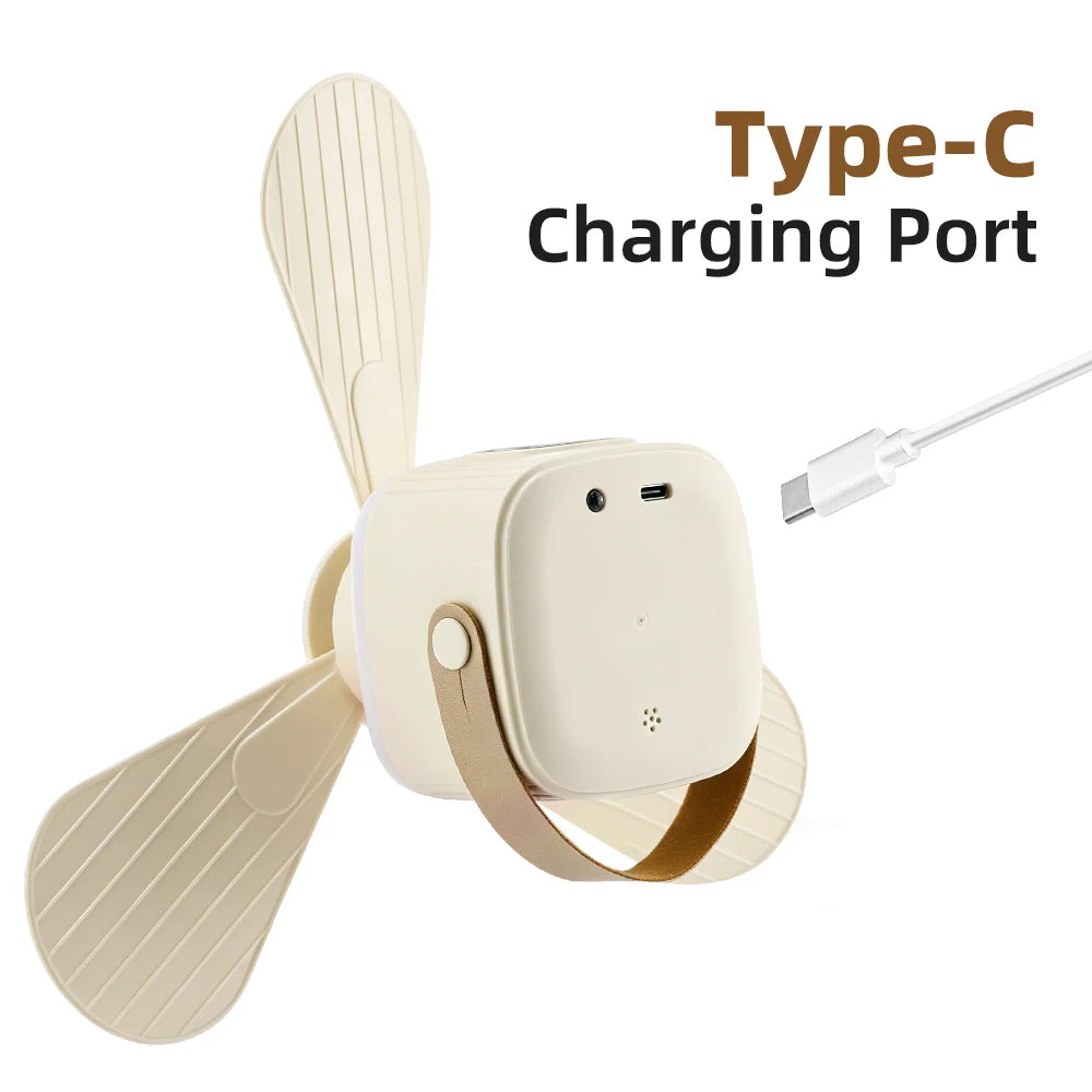 Portable Rechargeable Ceiling Fan with LED Light and Remote - 14