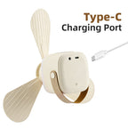 Portable Rechargeable Ceiling Fan with LED Light and Remote