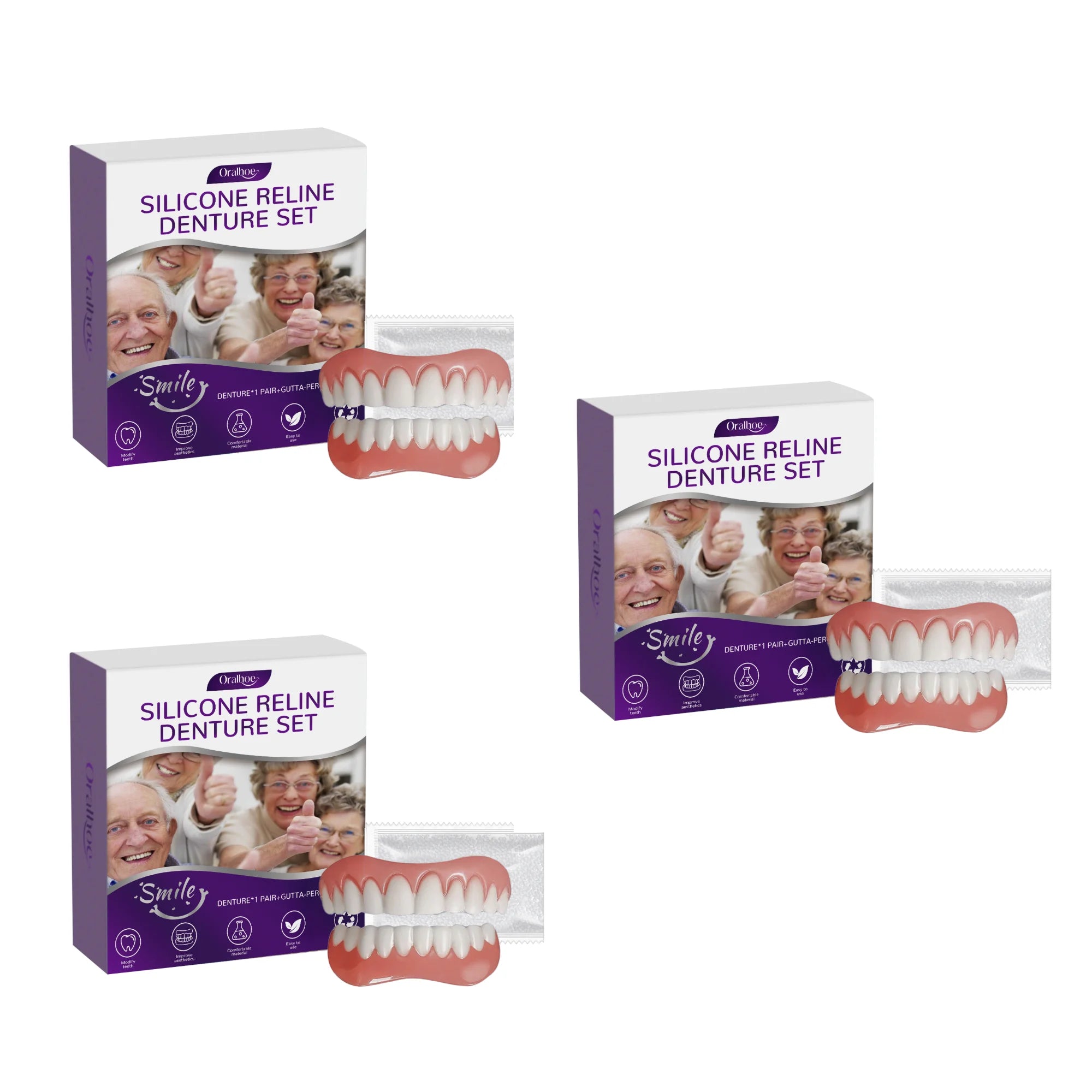 Cosmetic Denture Set for Instant Natural Smile - 14