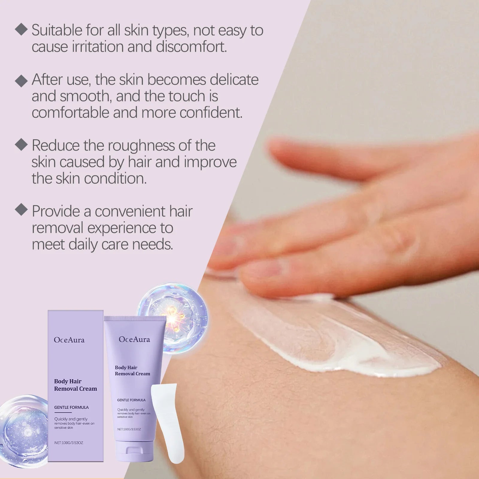 Painless Body Hair Removal Cream for Sensitive Skin - 11