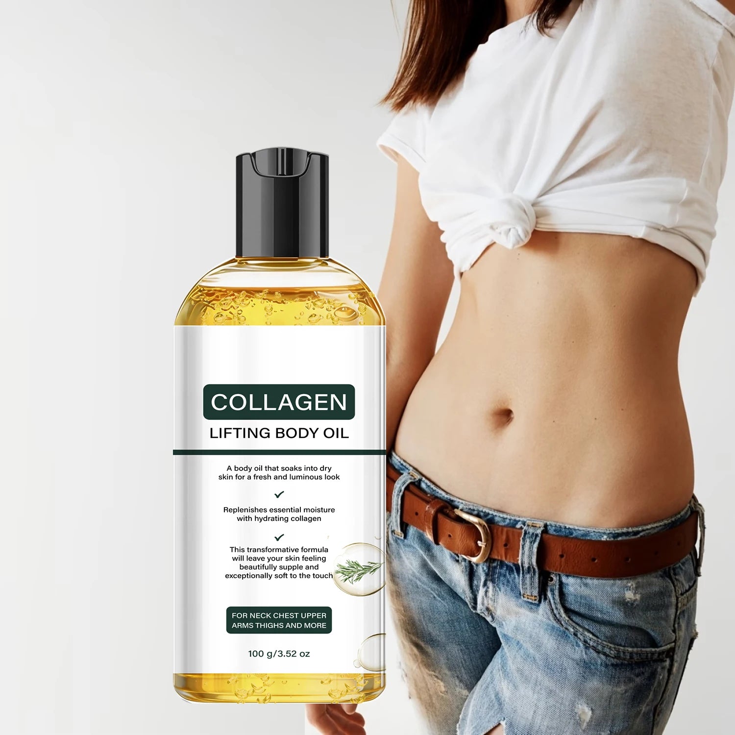 Collagen Hyaluronic Acid Body Oil Firming and Moisturizing Skincare - 10