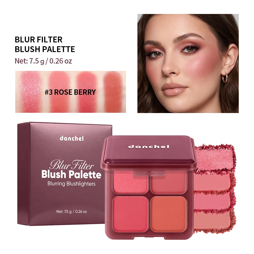 4-Shade Soft Focus Blush and Highlighter Palette