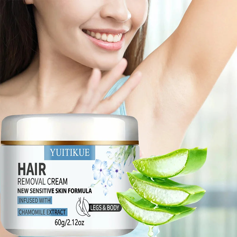YUITIKUE Hair Removal Cream 60g Sensitive Skin Formula for Body