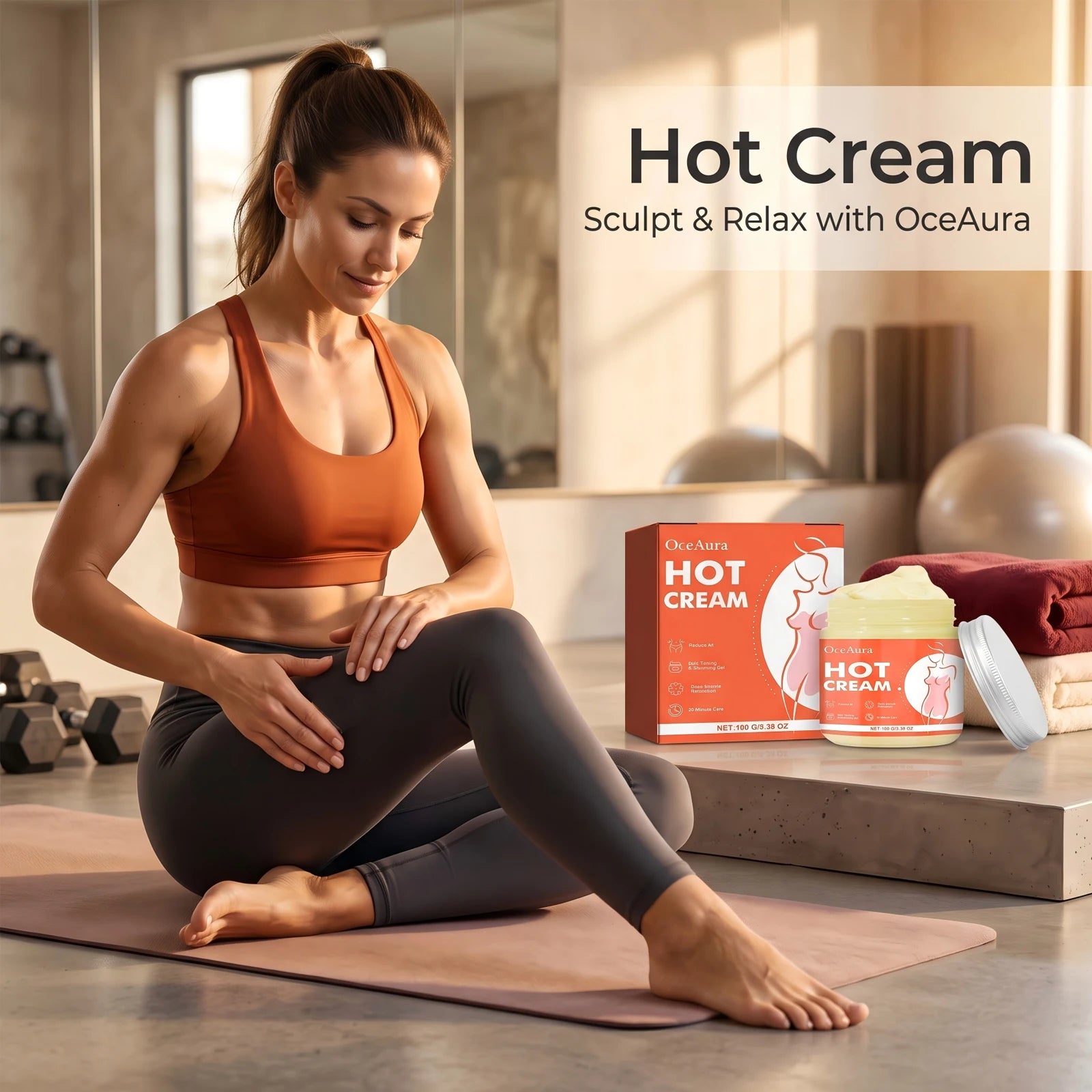 Anti-Cellulite Hot Massage Cream for Body Slimming and Shaping - 1