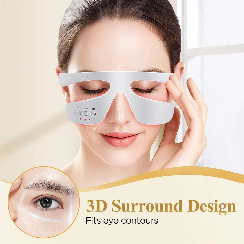 3D LED Red Light Therapy Eye Massager for Fatigue and Dark Circles - 14