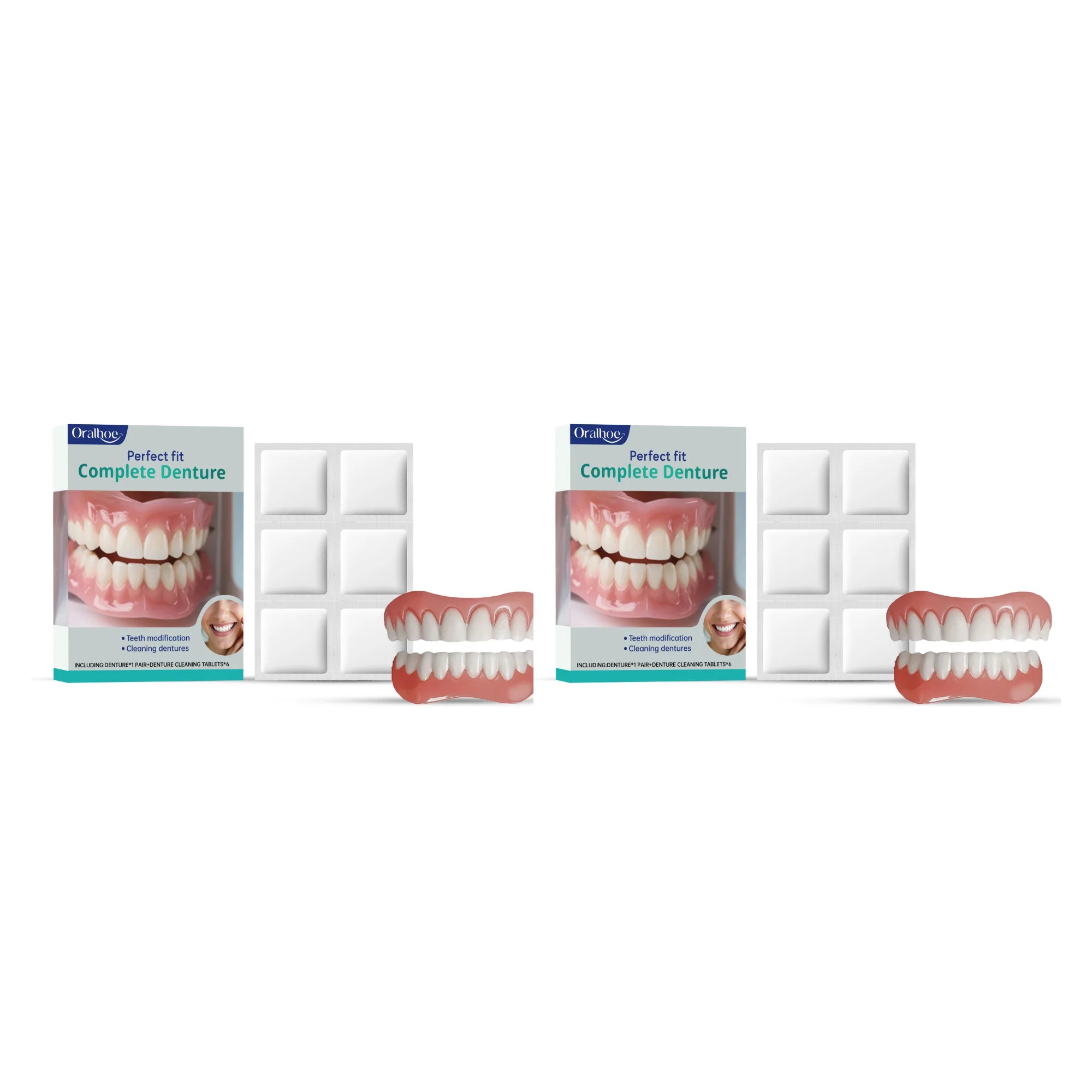 Cosmetic Denture Kit for Missing or Stained Teeth - 16