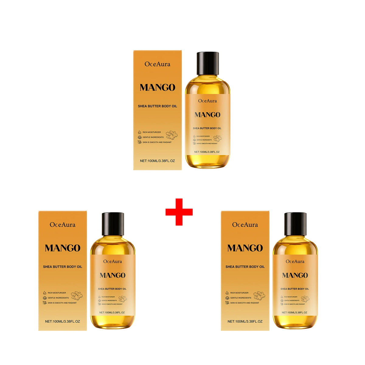 Mango Shea Butter Moisturizing Body Oil for Dry Skin
