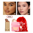 Matte Foundation Stick and Setting Powder Makeup Set