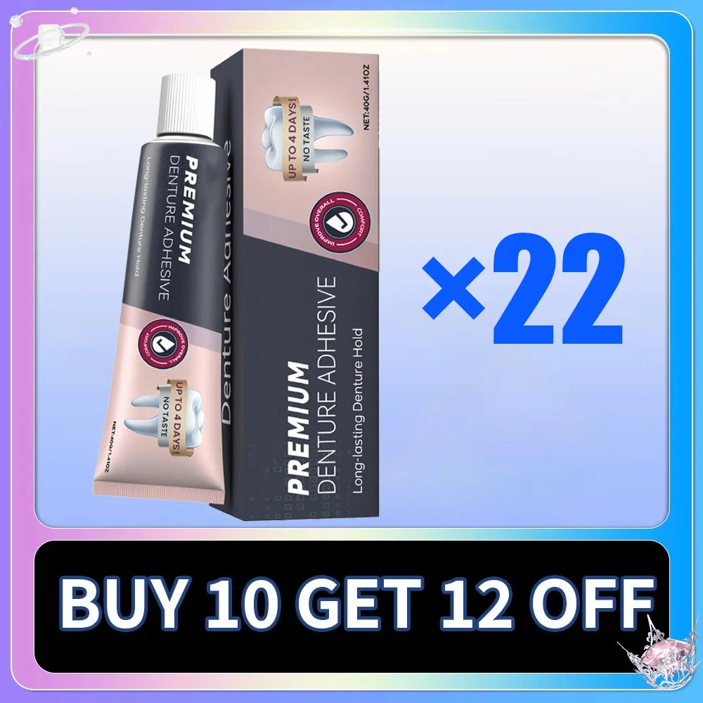 Waterproof Zinc-Free Denture Adhesive Cream for All-Day Hold
