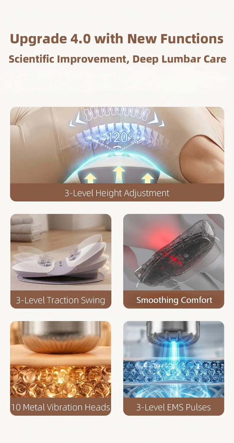 Electric Lumbar Traction and Back Massage Stretcher - 8