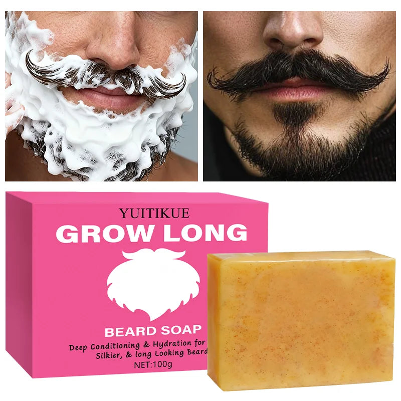 YUITIKUE Beard Growth Soap 100g Deep Cleansing and Conditioning Bar