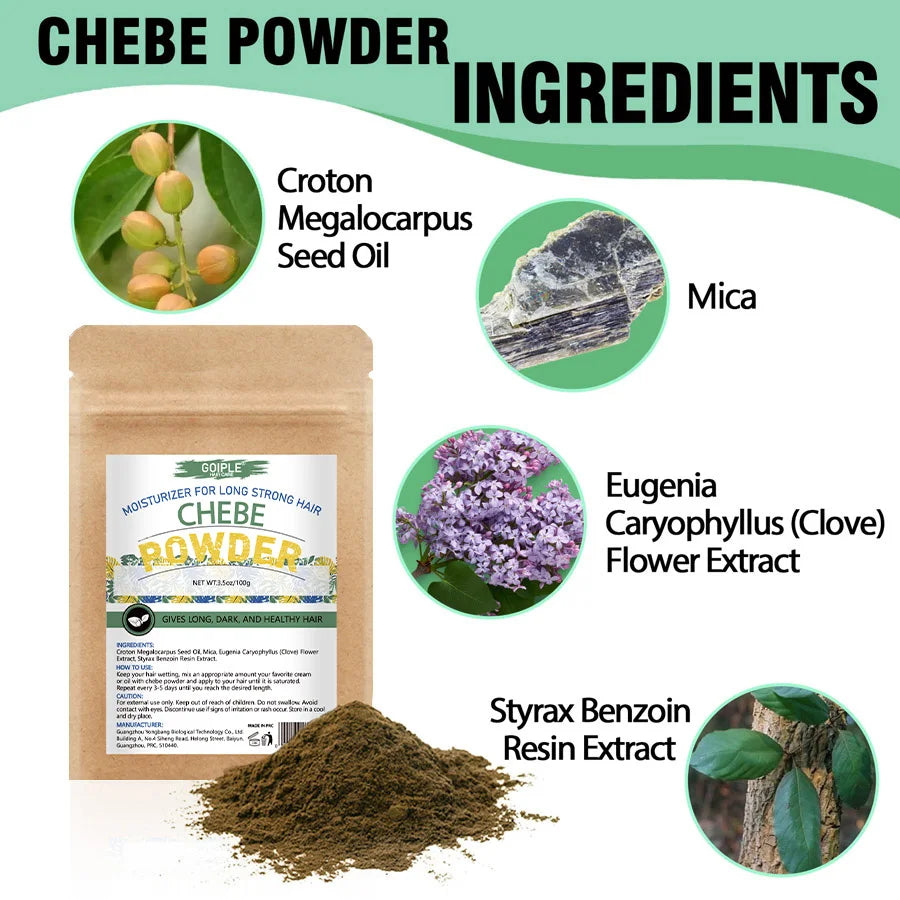 Goiple Chebe Hair Care Set Moisturizing Butter Oil and Powder Kit