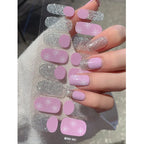 Christmas Semi-Cured Gel Nail Wraps with Winter Snowflake Designs
