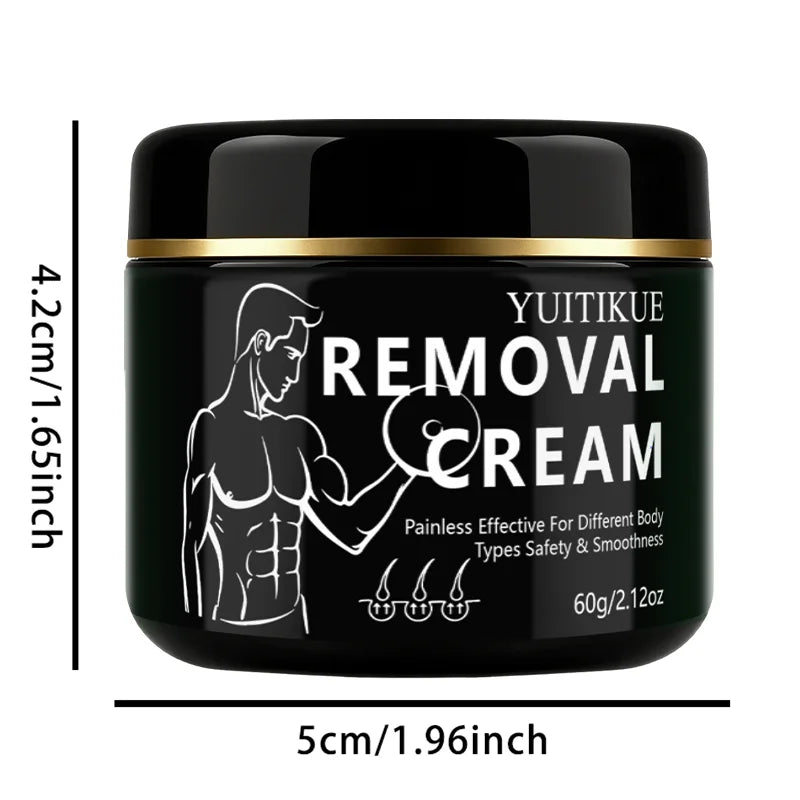 YUITIKUE Men's Hair Removal Cream - Painless Body Hair Remover