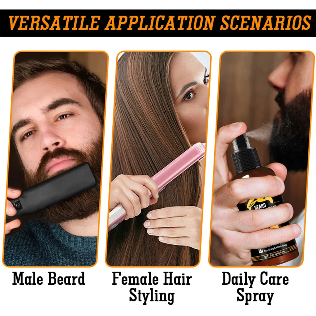 Beard Grooming Spray Moisturizing and Nourishing Serum for Men 2 Pack - 3