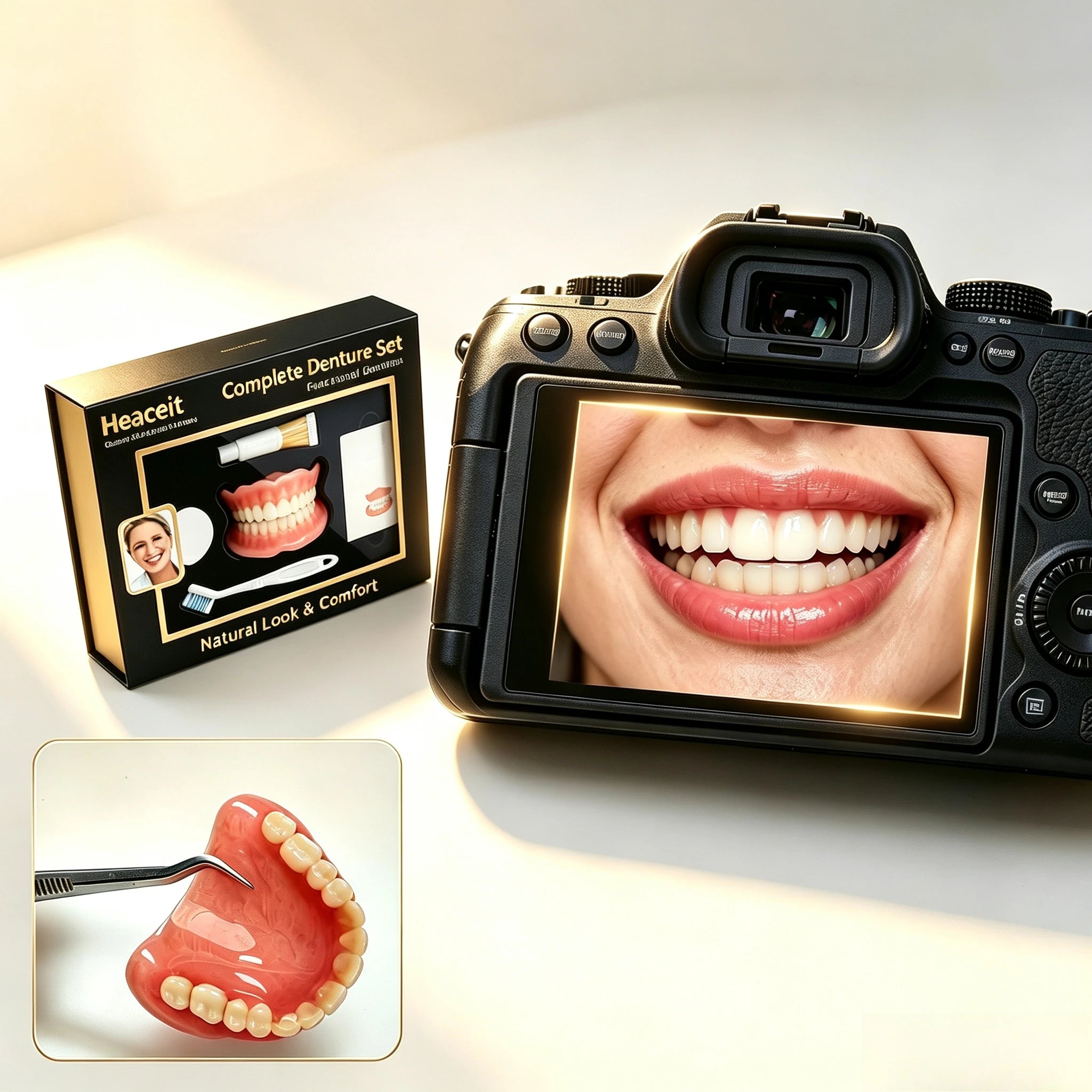 Comfort Fit Fake Teeth Set for Natural Smile - 1