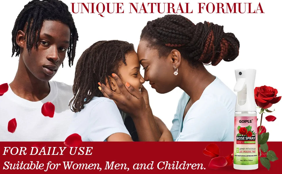 Goiple Rose Peppermint Hair Spray Anti Frizz Scalp Treatment for Locs