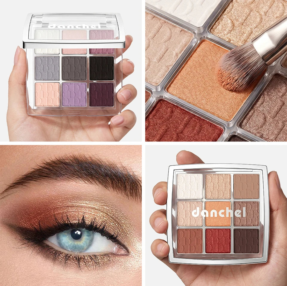 9-Color Eyeshadow Palette with Makeup Brush