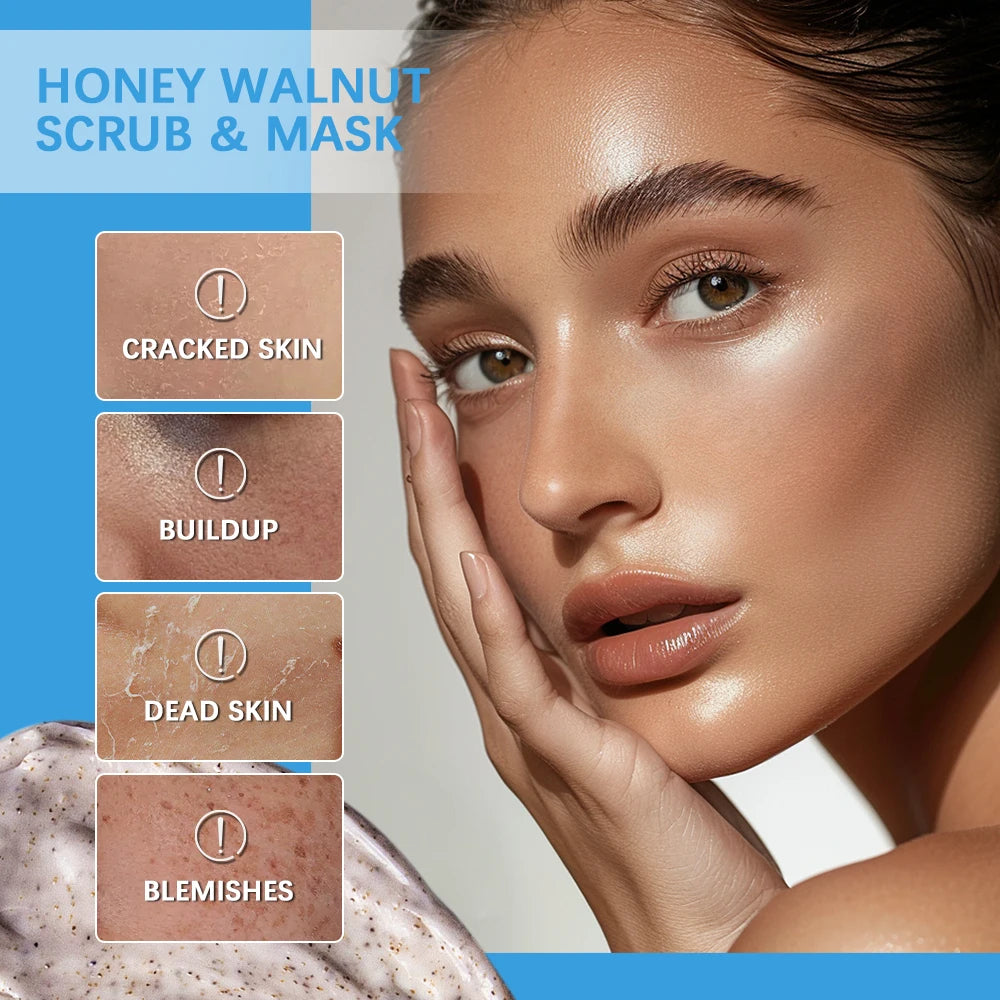 Honey Walnut Exfoliating Facial Scrub and Mask