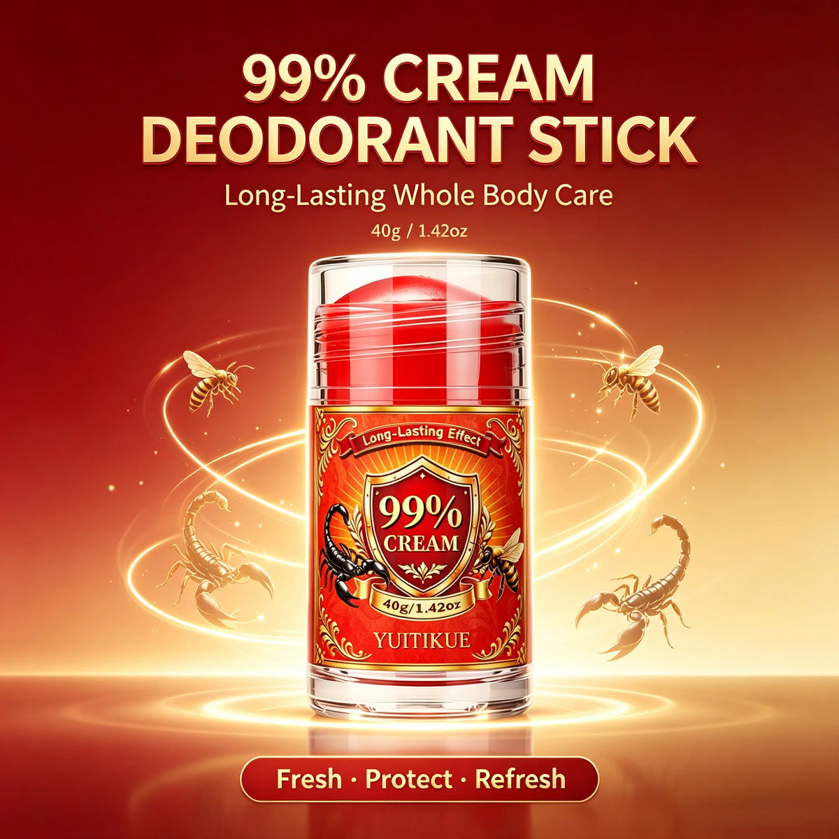 99% Cream Deodorant Stick Long Lasting Underarm Odor Control