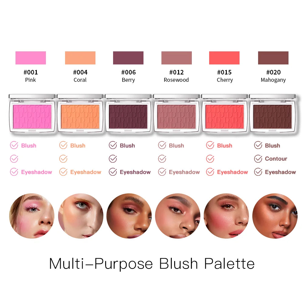 Embossed Matte Blush Palette for Natural Cheek Color - 3