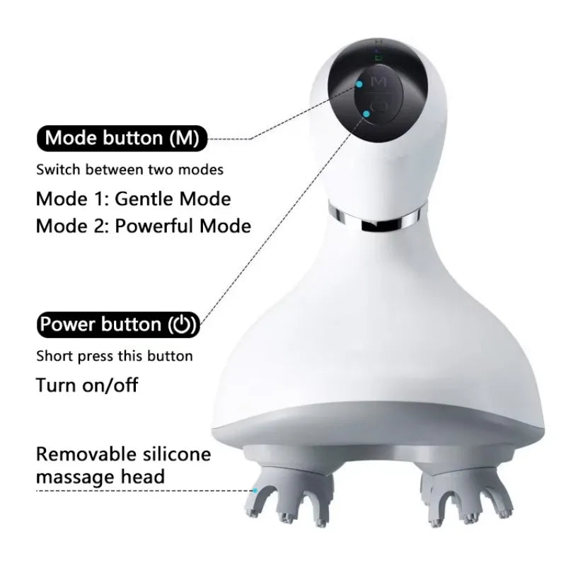 Electric Waterproof Scalp Massager for Stress Relief - 6