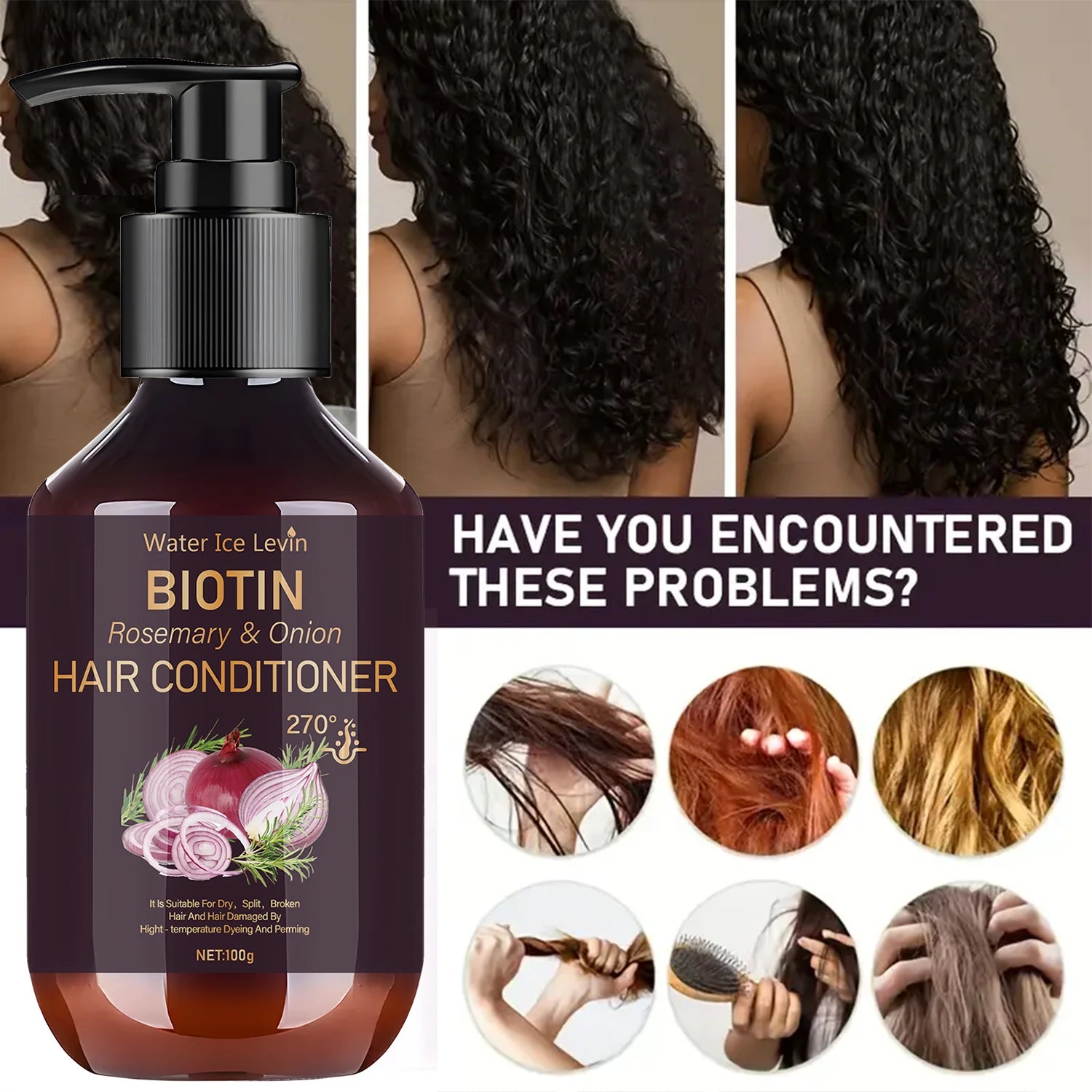 Biotin and Onion Hair Conditioner for Dry and Damaged Hair 100g - 4
