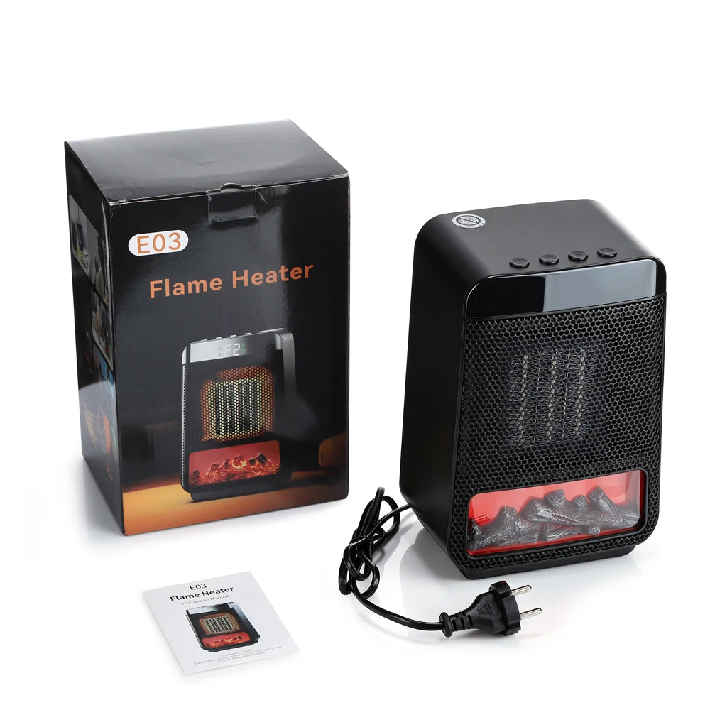 Portable Electric Space Heater with PTC Fast Heating and LED Display