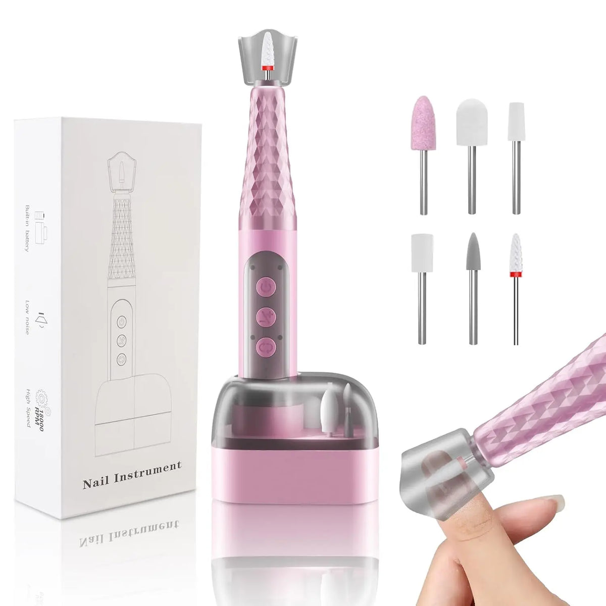 Cordless Electric Nail Drill Kit for Manicure and Pedicure