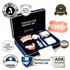 Full Mouth Denture Set with Cleaning Tools and Storage Case