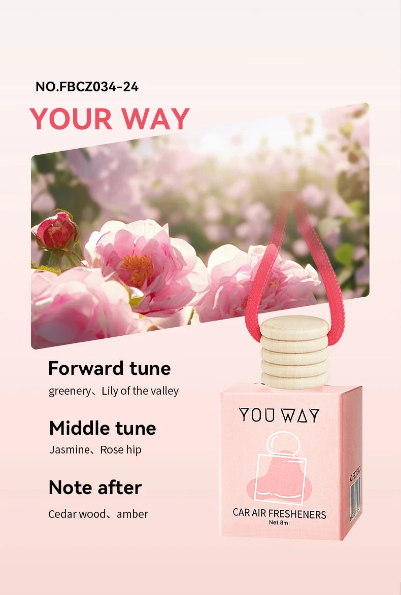 4 Pack Car Air Freshener Hanging Perfume Diffuser Odor Eliminator