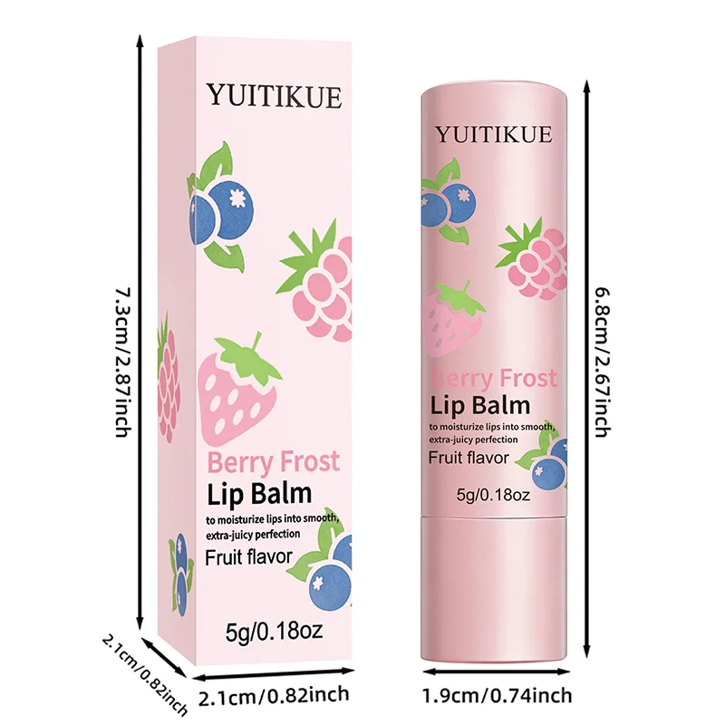 YUITIKUE Berry Frost Lip Balm Moisturizing Fruit Scented Lip Care - 14