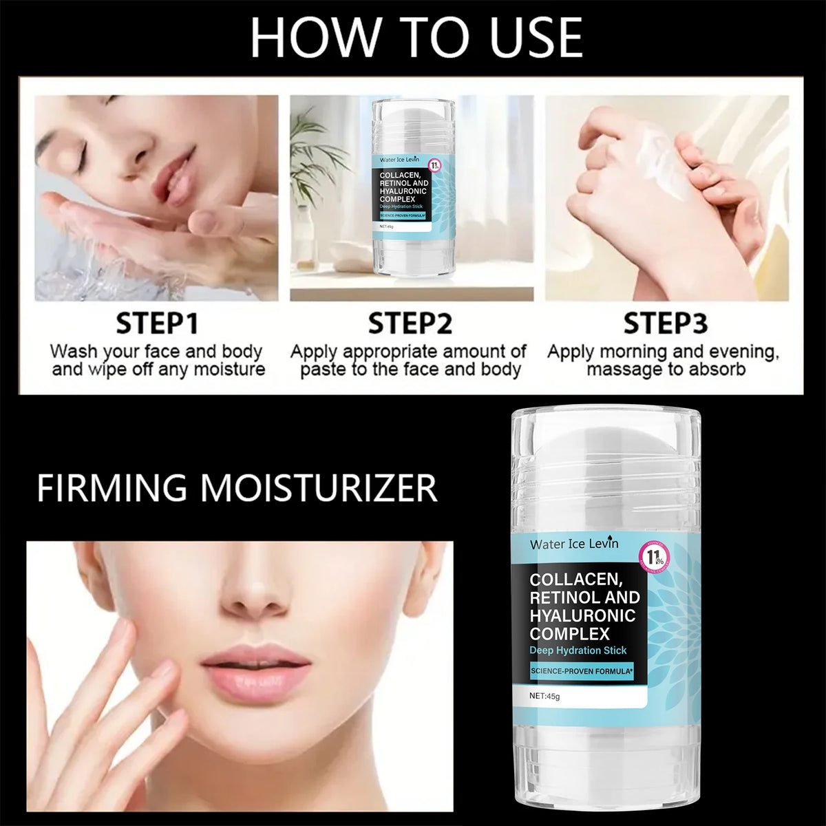Retinol Collagen Facial Stick Anti Aging Moisturizing Skin Care
