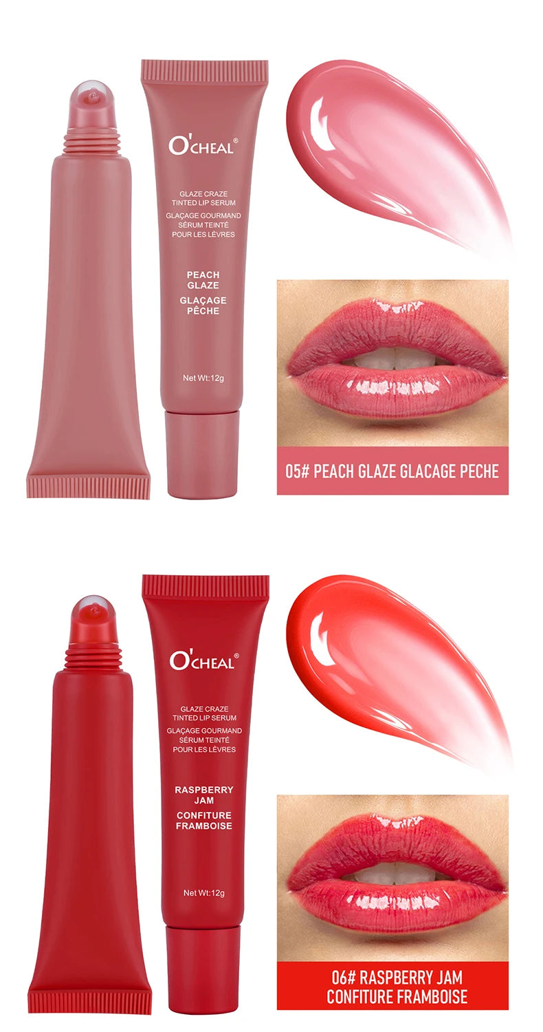 O'Cheal Glaze Tinted Lip Serum Moisturizing Gloss