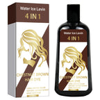 Chestnut Brown 4-in-1 Hair Dye Shampoo for Gray Hair Coverage 100g
